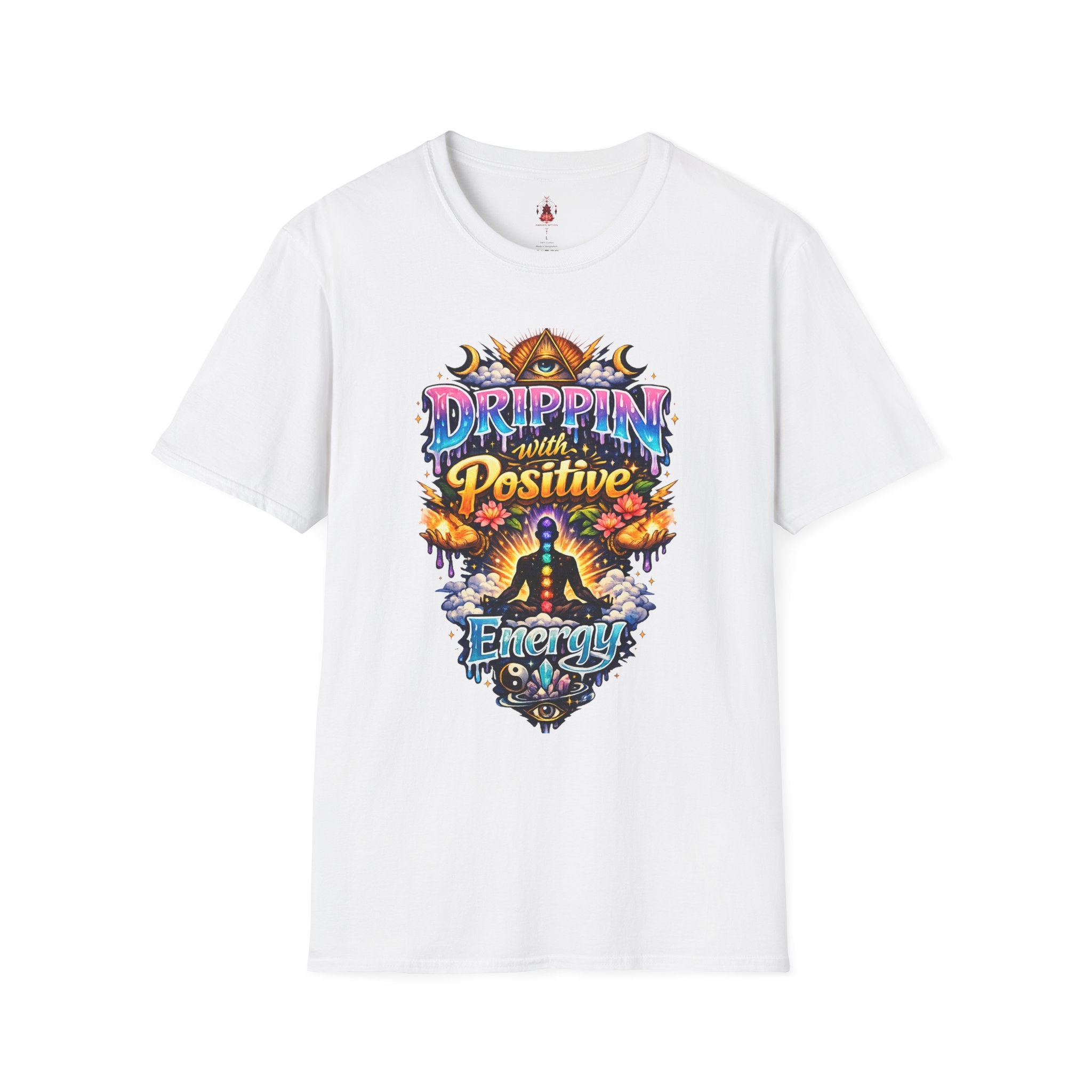 Positive Energy T-Shirt — 'Drippin' with Positive' Psychedelic Graphic Tee