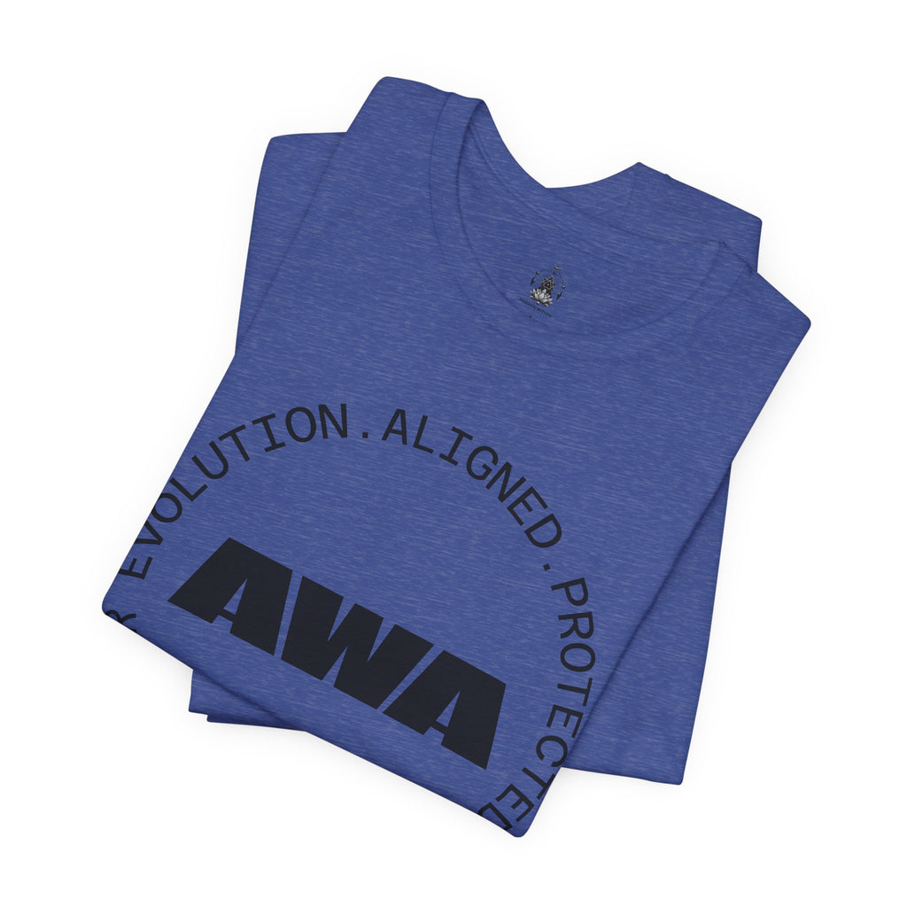 AWA Circle Logo Tee — Minimalist Brand Graphic T-Shirt