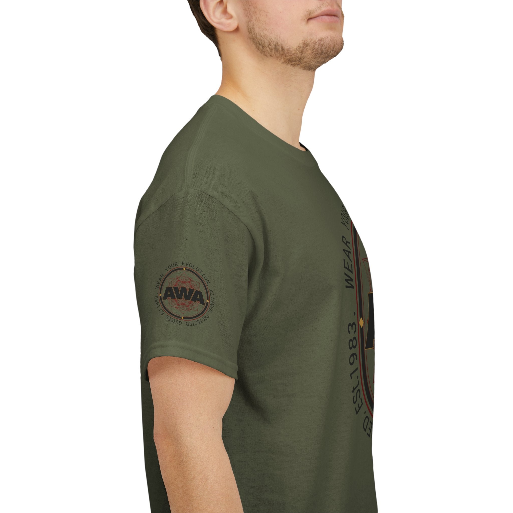 AWA Circle Logo Design- Unisex Heavy Cotton Tee