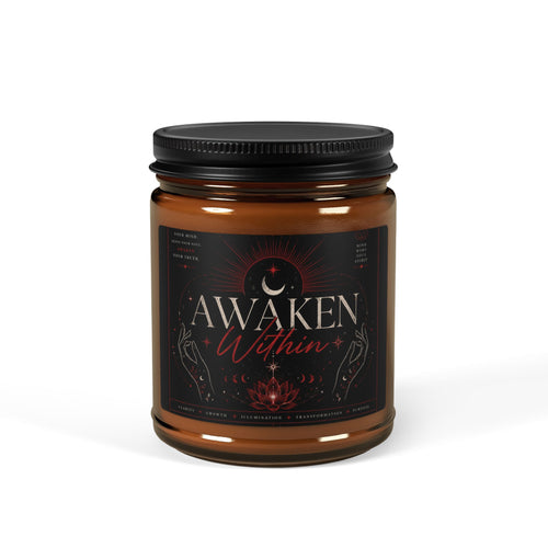 Awaken Within Soy Candle — Amber Jar Aromatherapy Candle (Multi-Size)