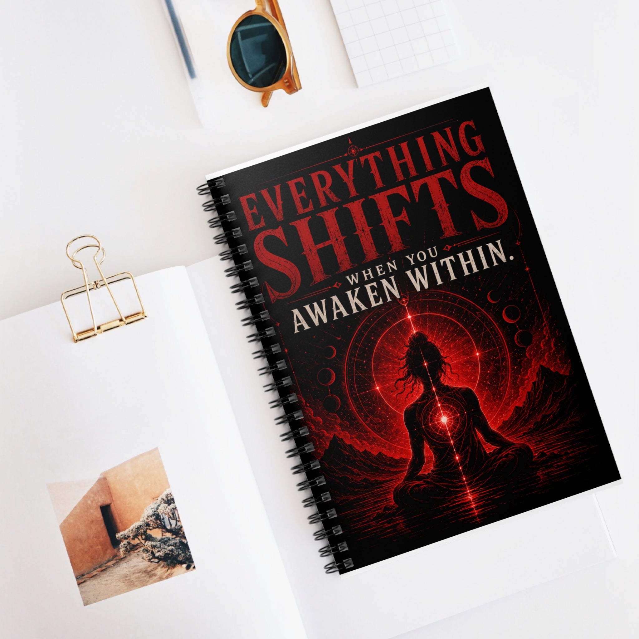 Everything Shifts When You Awaken Within — Spiral Notebook