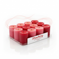 Scented Votive Candles - Strawberry - 12 Hours - 9 Pack