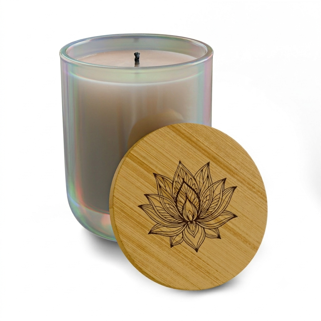 Lotus Engraved 14oz Scented Soy Candle