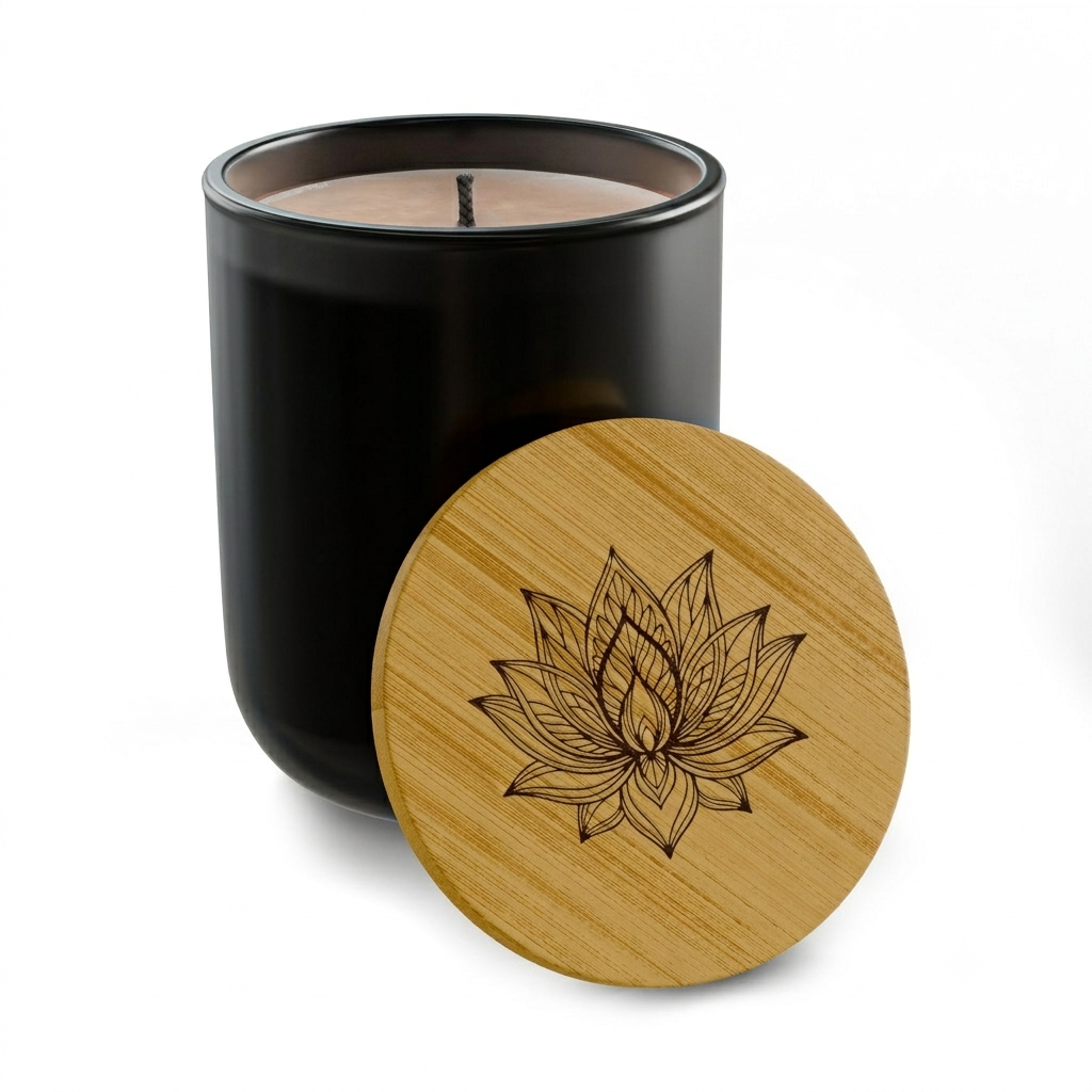 Lotus Engraved 14oz Scented Soy Candle