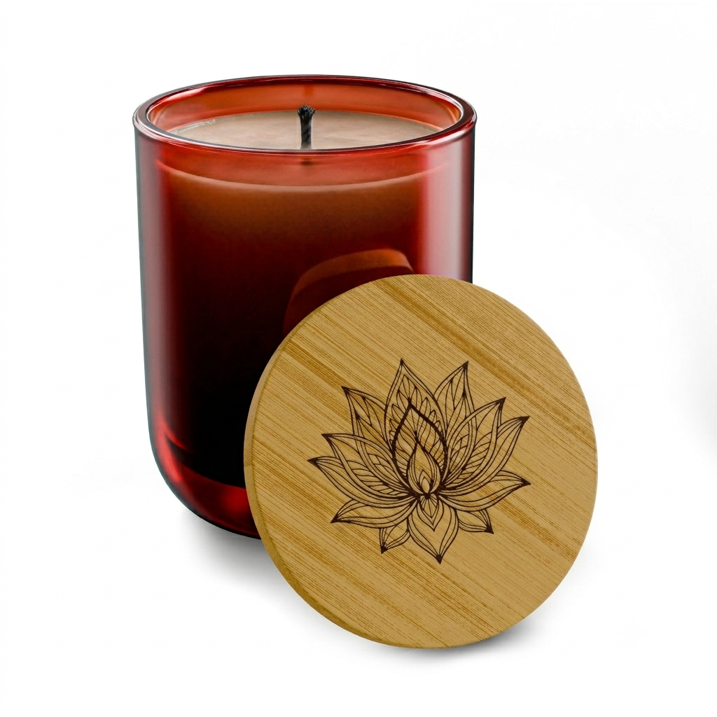 Lotus Engraved 14oz Scented Soy Candle
