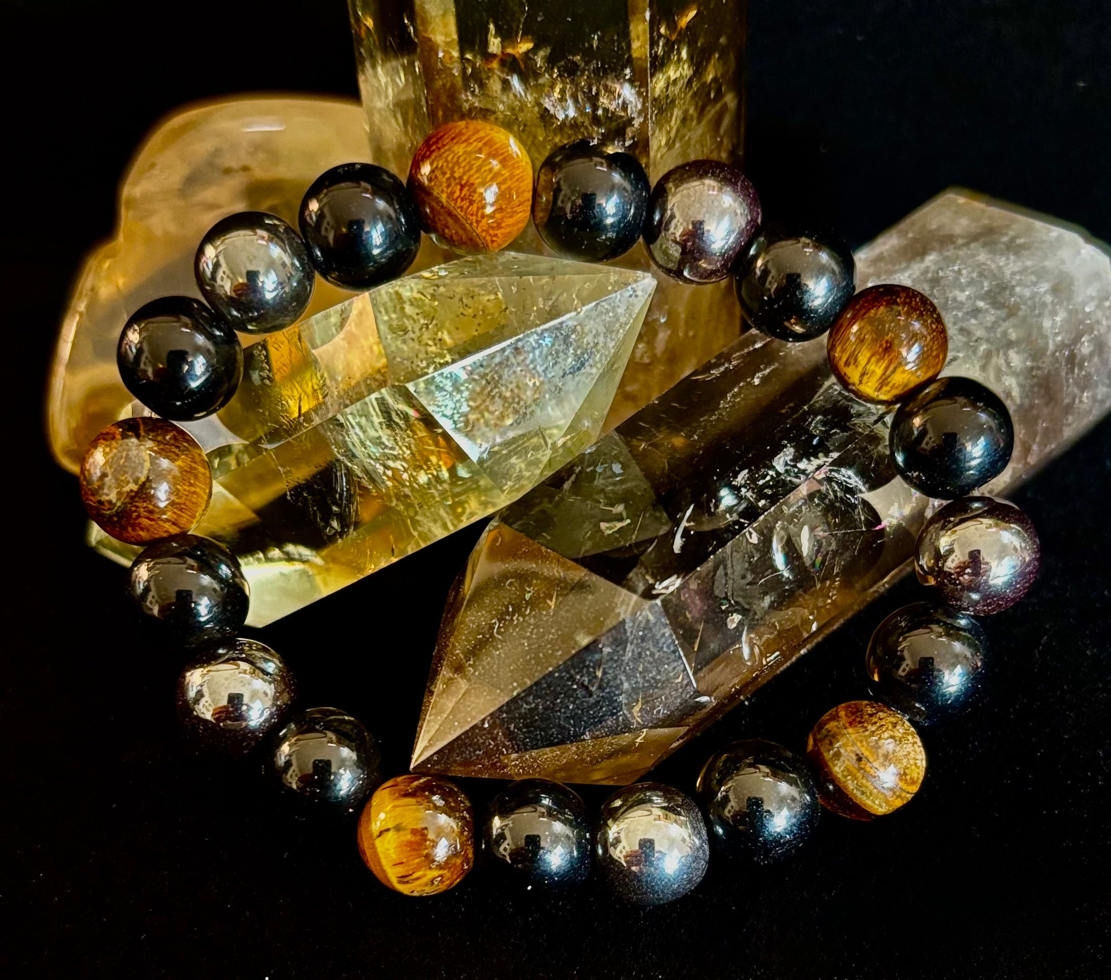 Protection Energy Bracelets – Red, Green, and Tiger Eye Options