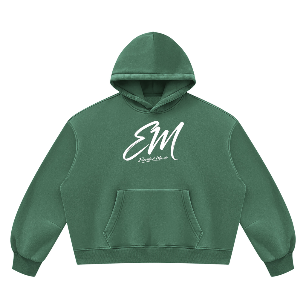 EM Vintage Wash Boxy Fleece Hoodie Vol. 2 — Oversized Unisex Streetwear