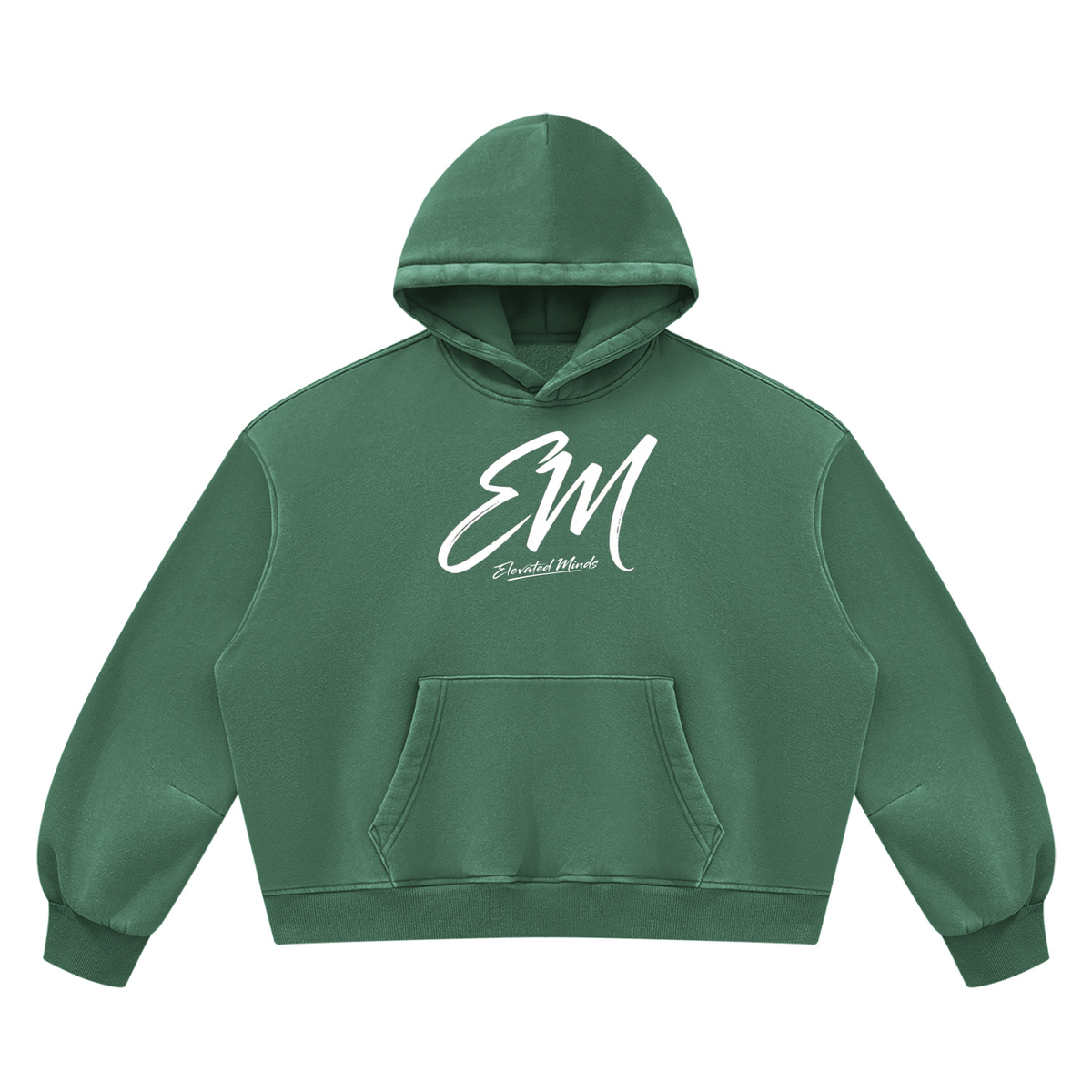EM Vintage Wash Boxy Fleece Hoodie Vol. 2 — Oversized Unisex Streetwear