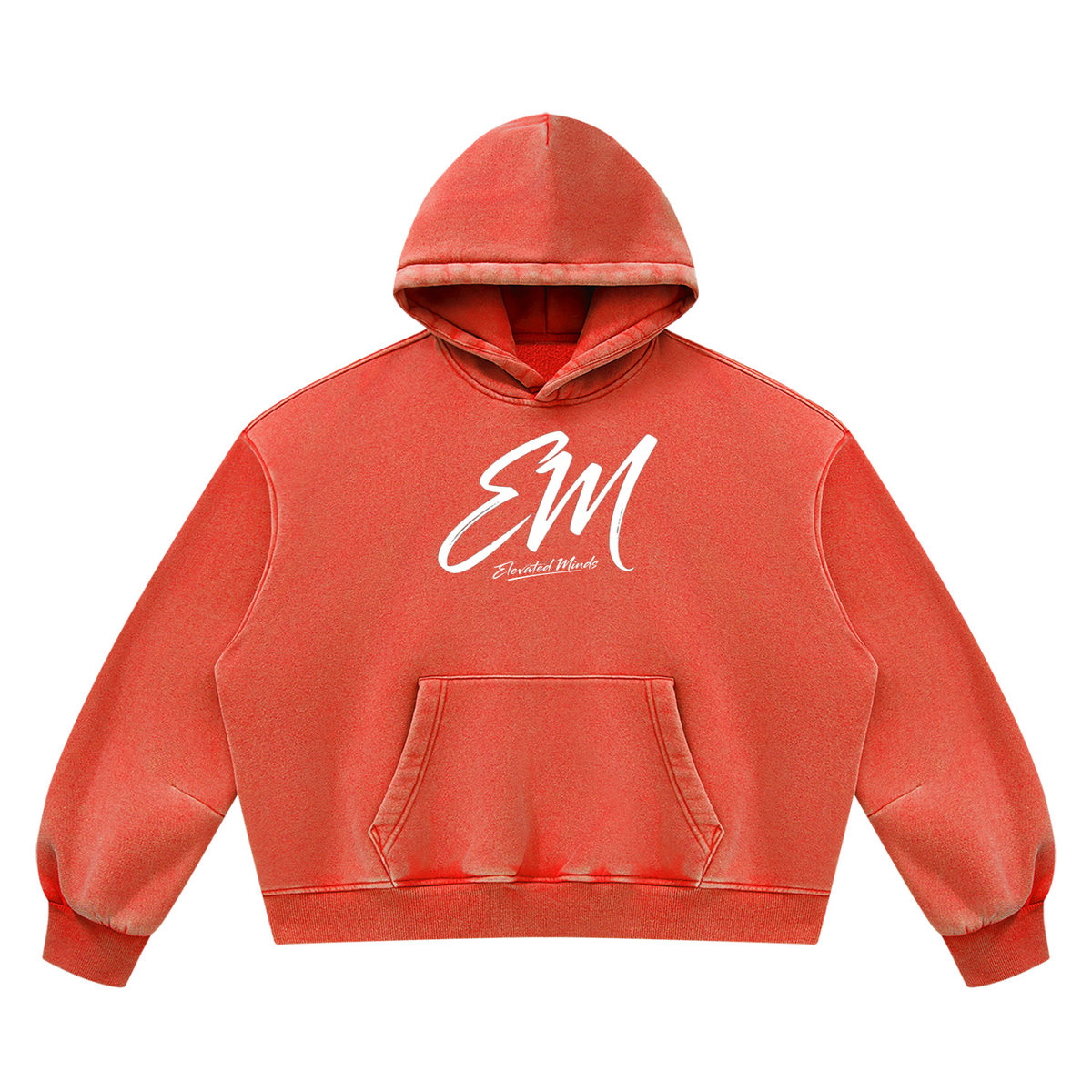 EM Vintage Wash Boxy Fleece Hoodie Vol. 2 — Oversized Unisex Streetwear