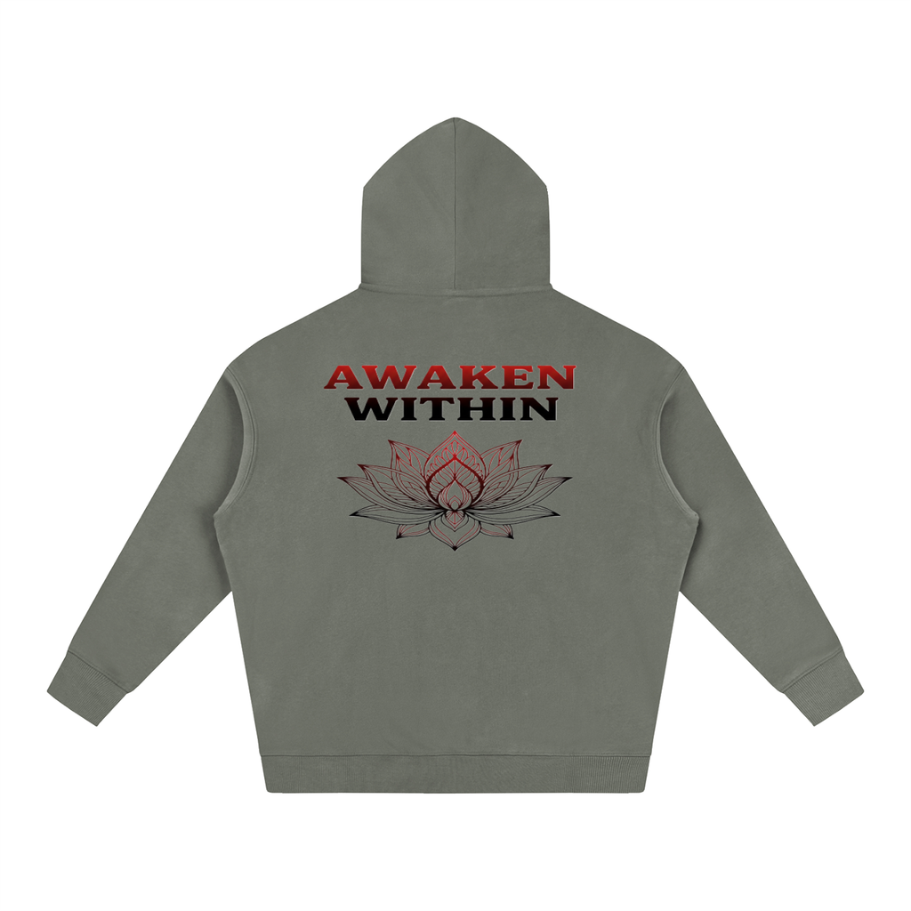 Awaken Within Lotus Oversized Fleece Hoodie