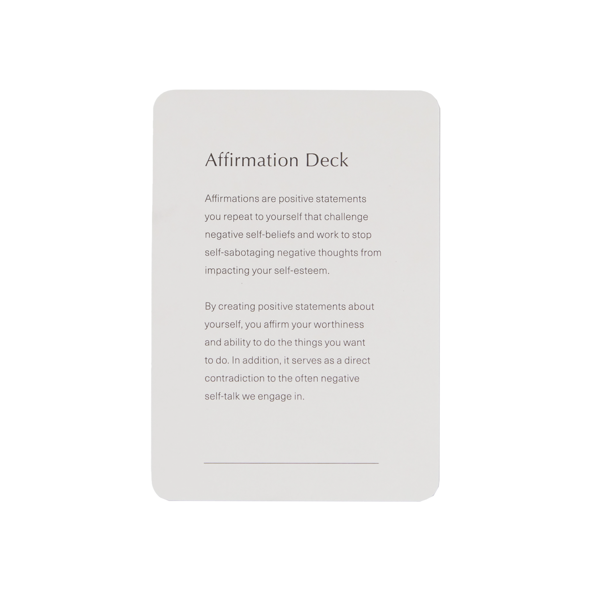 Affirmation Card Deck
