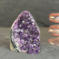 Amethyst cluster, Uniquely stone for tabletop decor, natural crystal stone with agate formations