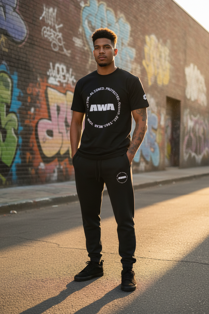 AWA Matching Set — Tee + Sweatpants | Wear Your Evolution