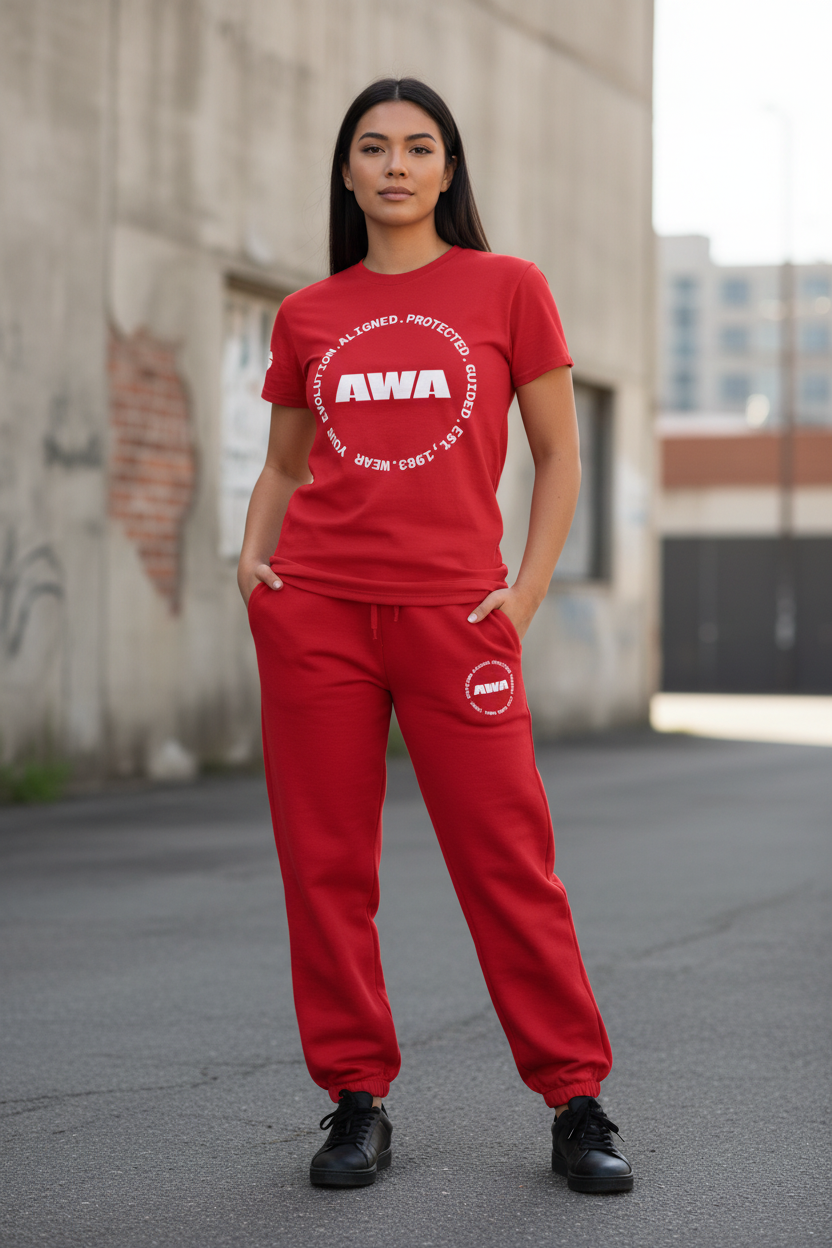 AWA Circle Logo Matching Set — Tee + Joggers | Wear Your Evolution