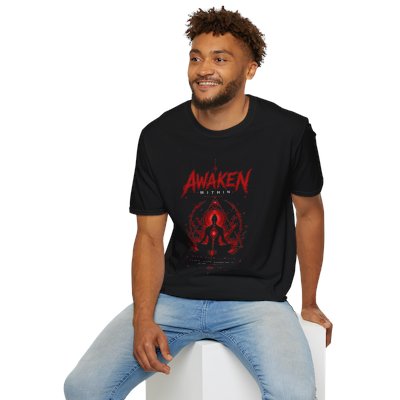 Awaken Meditation T-Shirt — Spiritual Yoga Tee with Chakra Design