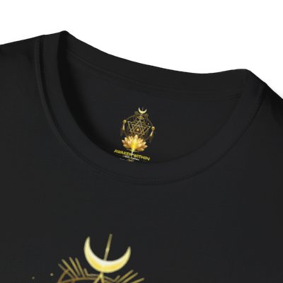 Awaken Within Lotus T-Shirt — Golden Sacred Geometry Spiritual Tee