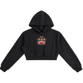 444 Divine Feminine Essential Cropped Hoodie – Women's Spiritual Streetwear | Awaken Within Apparel
