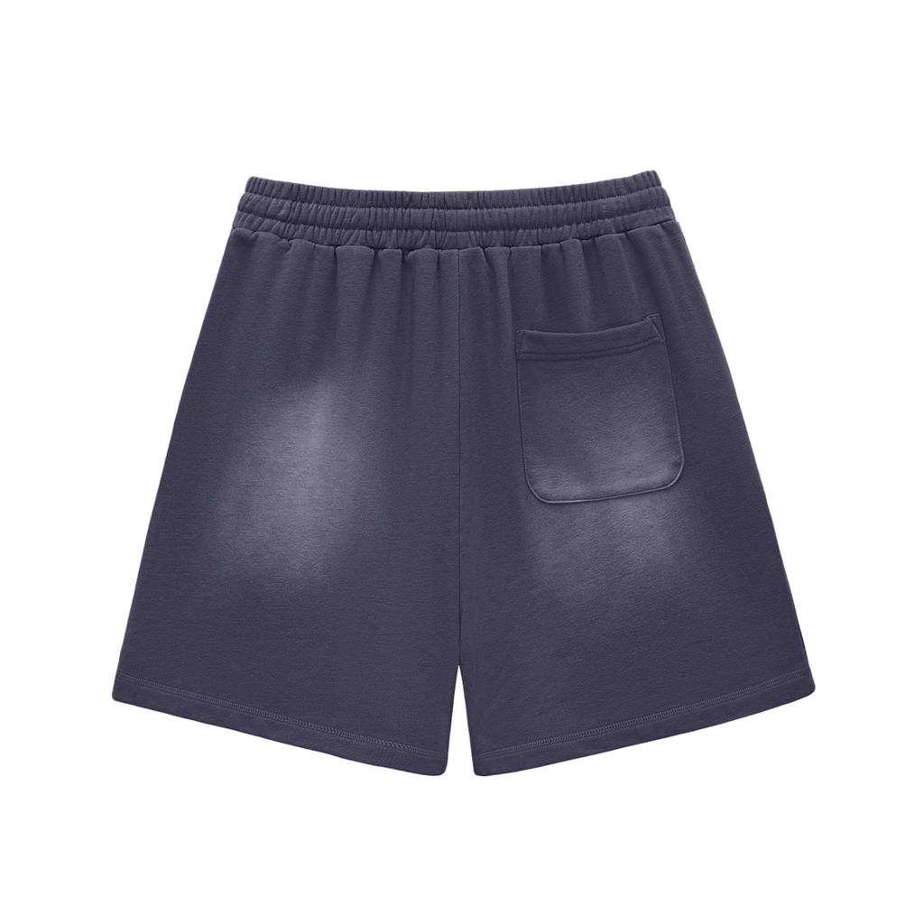 Awaken Within Apparel Lotus Flower- Sun Fade Raw Edge Cotton Shorts