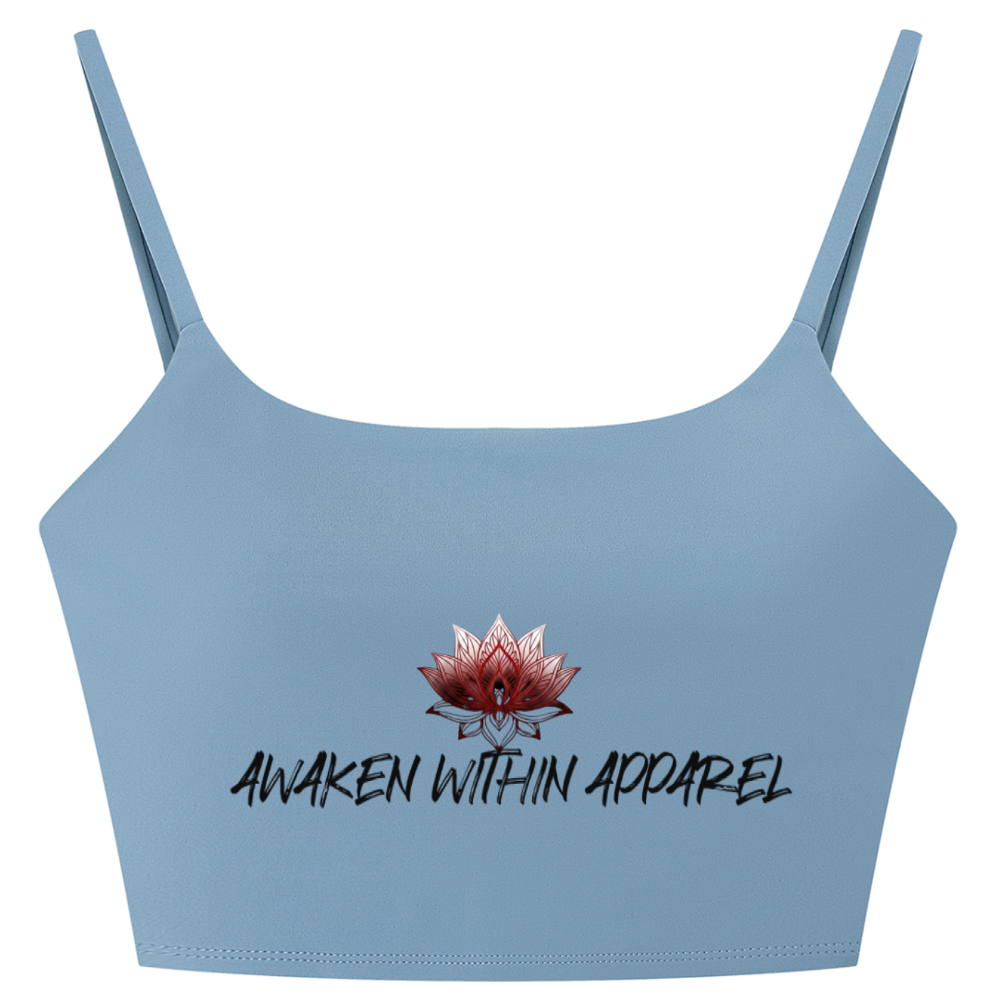 Awaken Within Apparel Lotus Logo Women's Solid Color Sports Bra