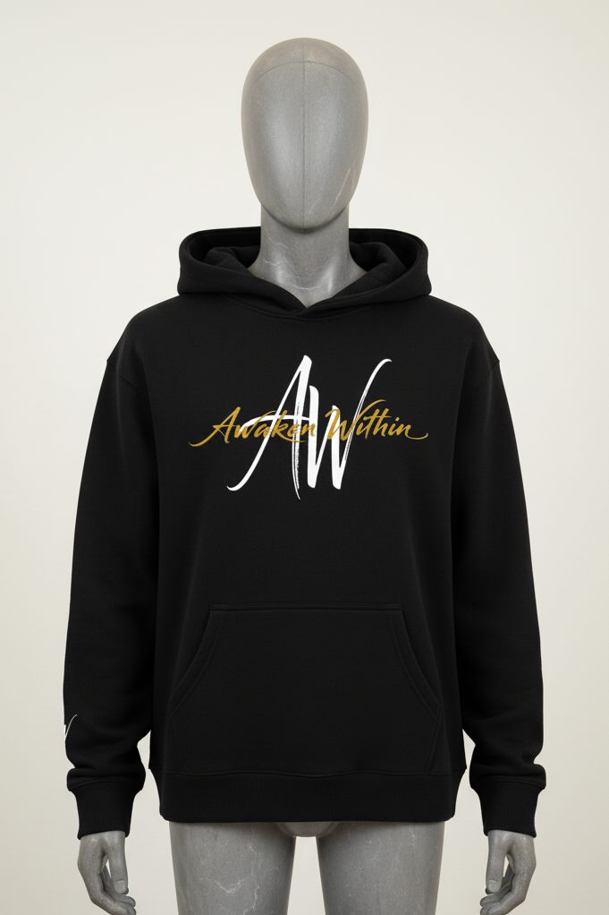Black hoodie campaign image