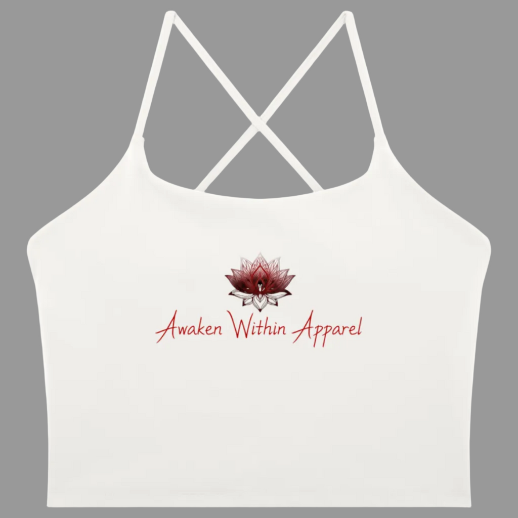 Lotus Crop Yoga Tank Top – Women's Activewear | Awaken Within Apparel