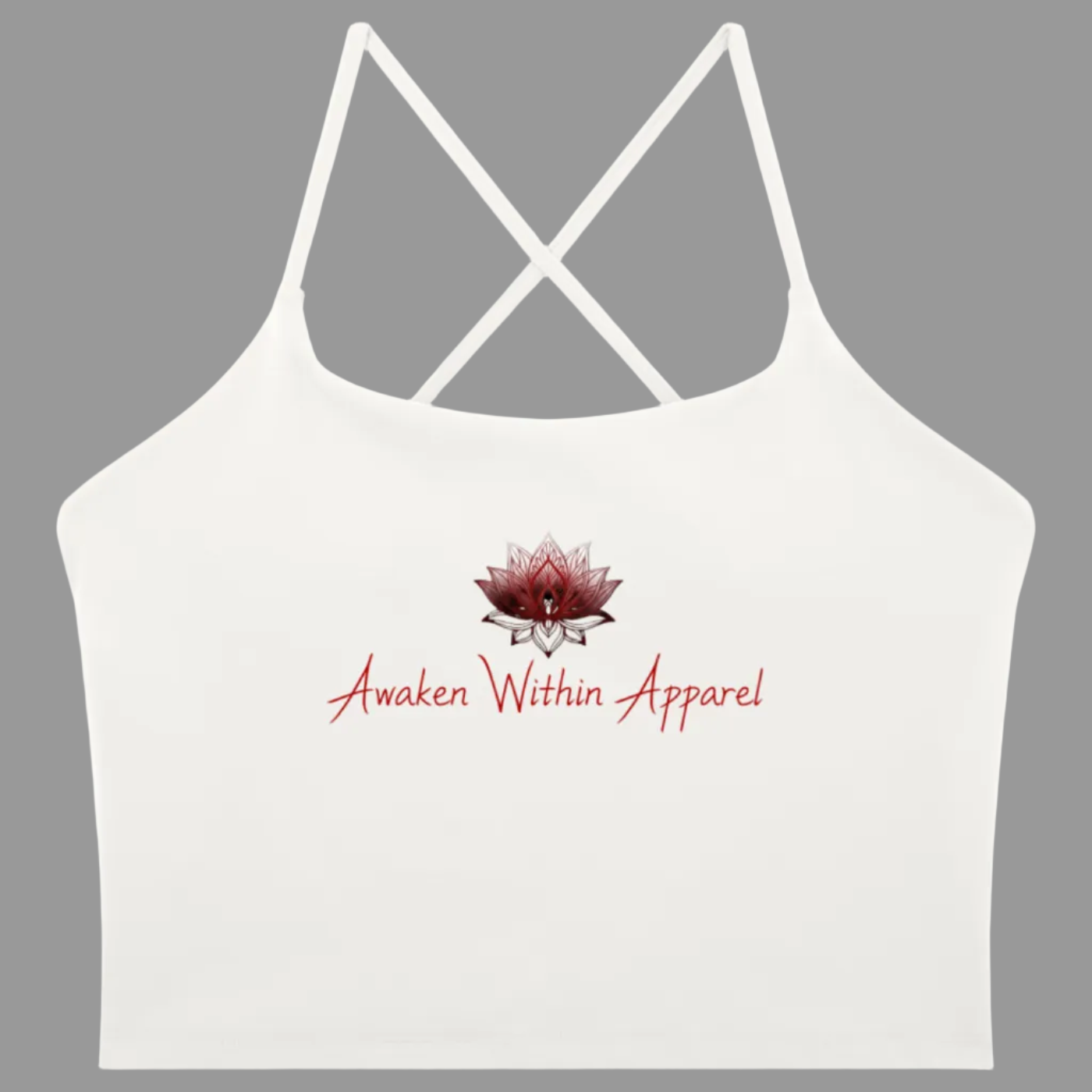 Lotus Crop Yoga Tank Top – Women's Activewear | Awaken Within Apparel