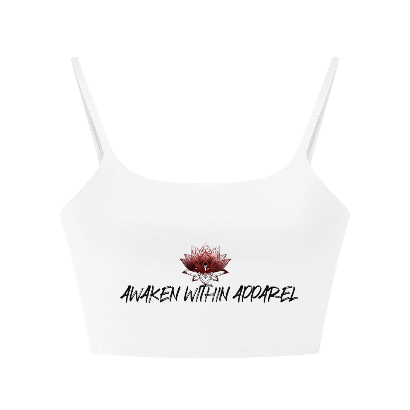 Awaken Within Apparel Lotus Logo- Women's Solid Color Sports Bra