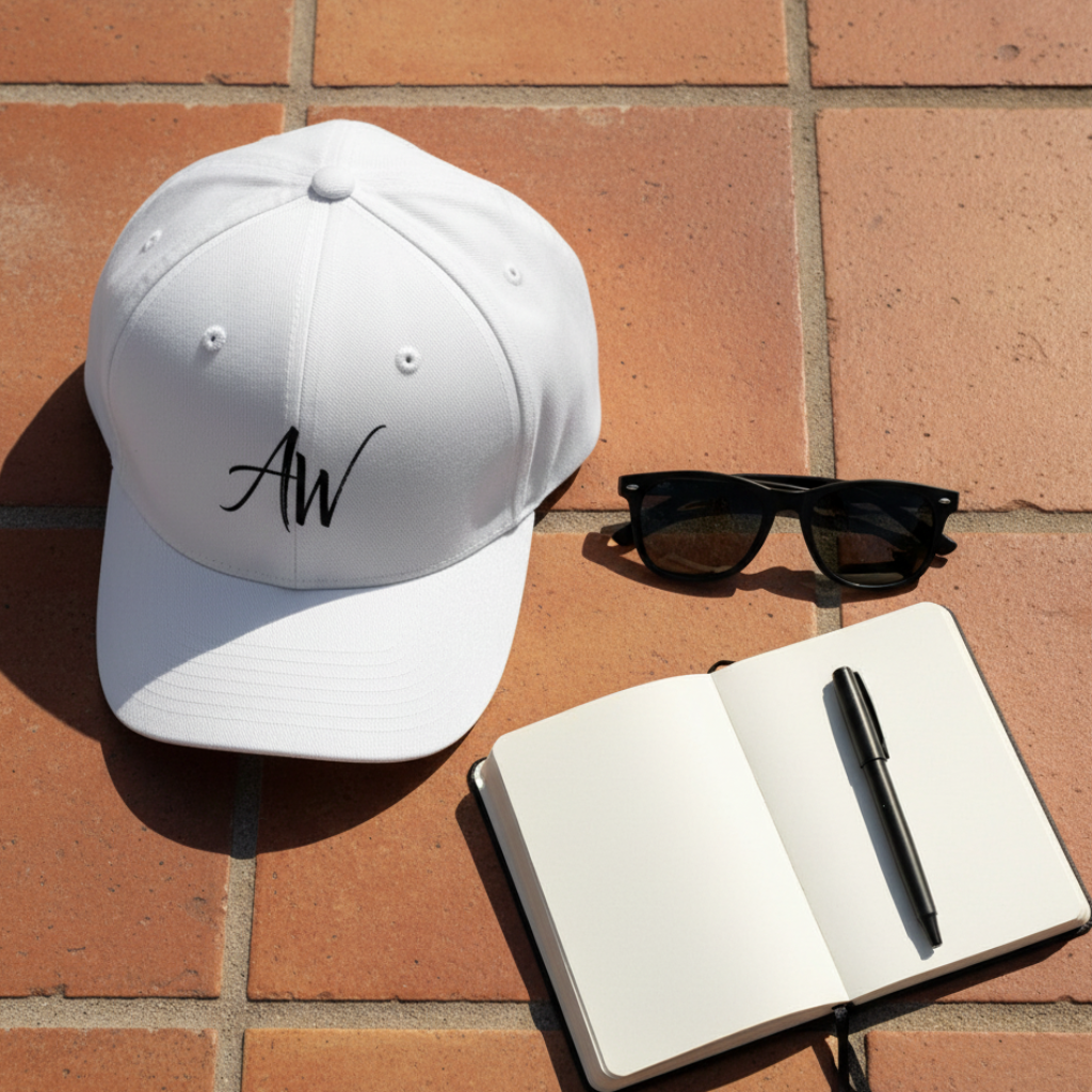 Cap flat-lay