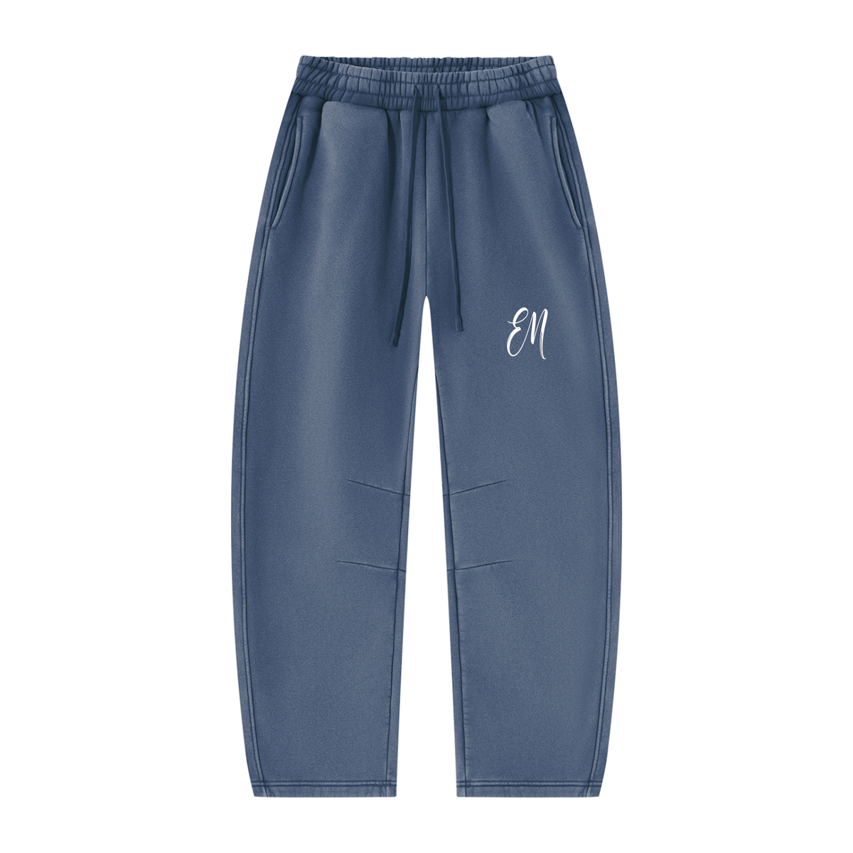 EM Vintage Wash Barrel Leg Fleece Sweatpants — Unisex Streetwear