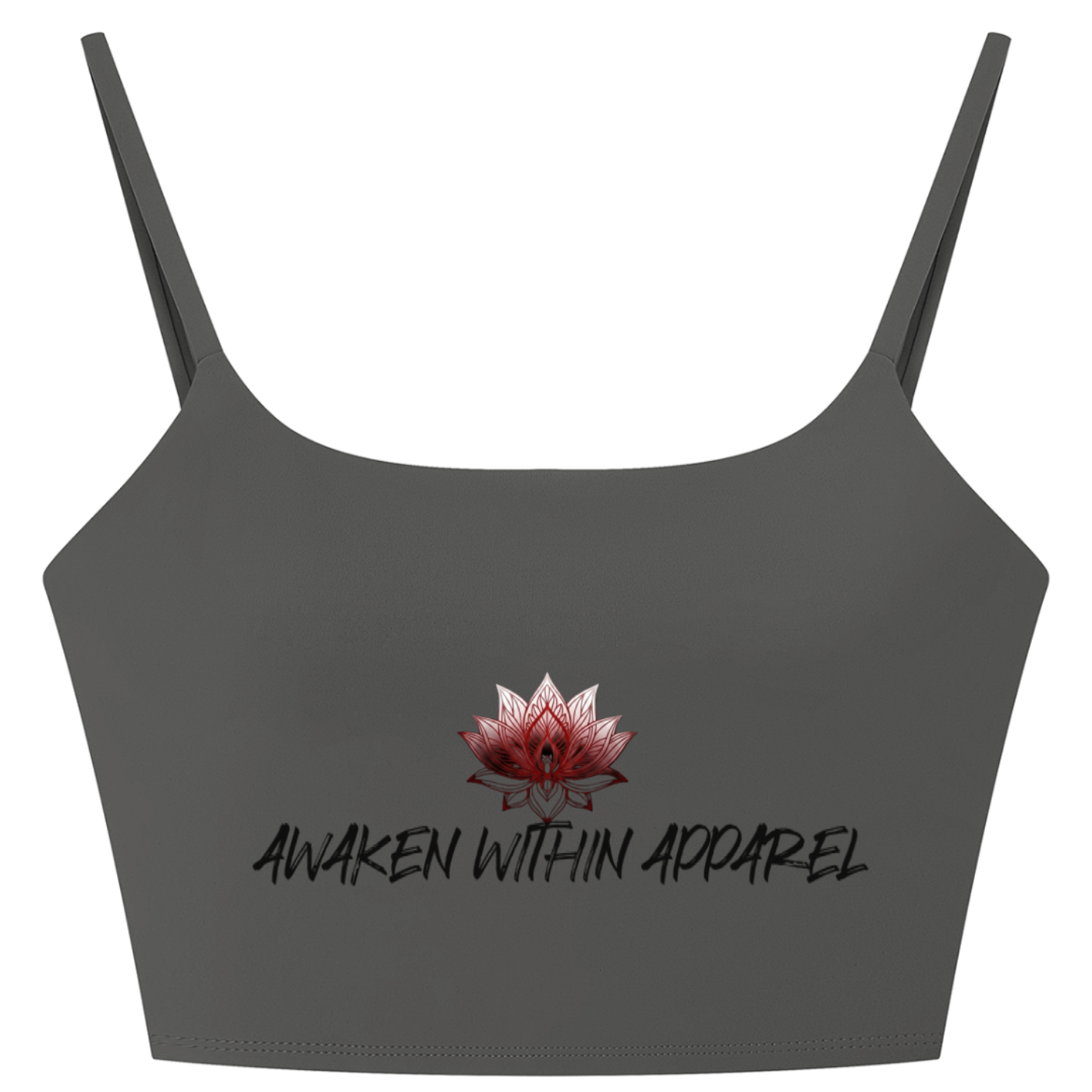 Awaken Within Apparel Lotus Logo Women's Solid Color Sports Bra