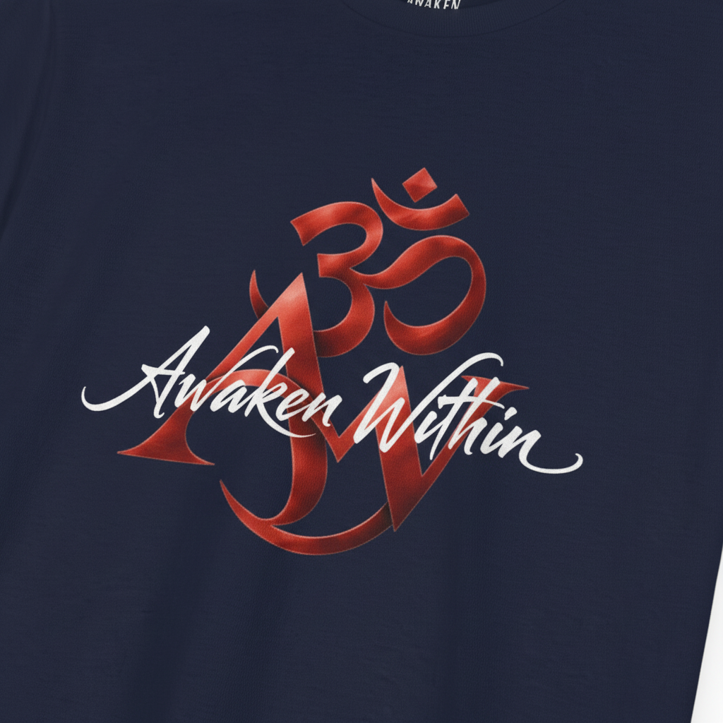 Complete red Om-and-AW chest design detail