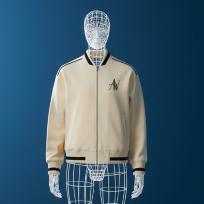 Cream jacket campaign image