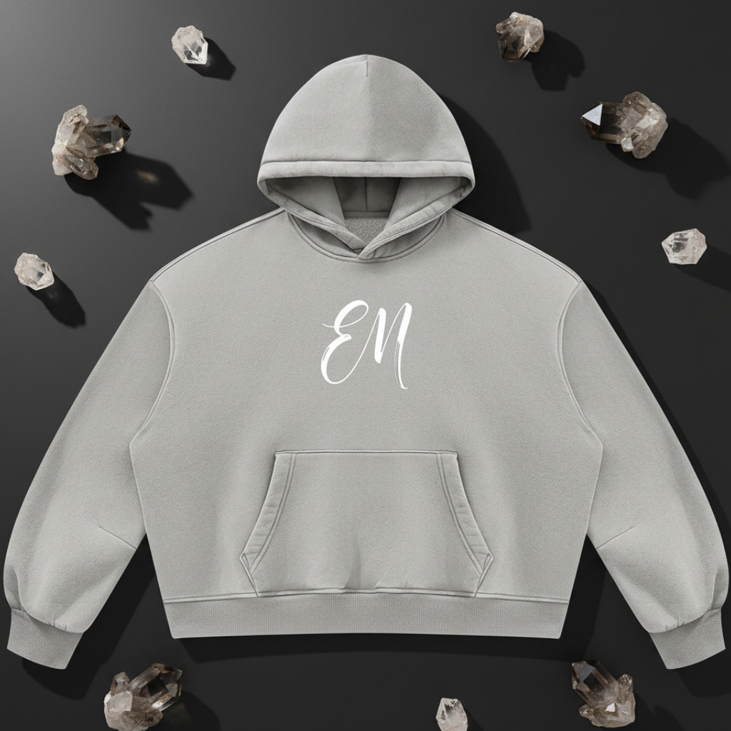 Crystal dark flat-lay hoodie