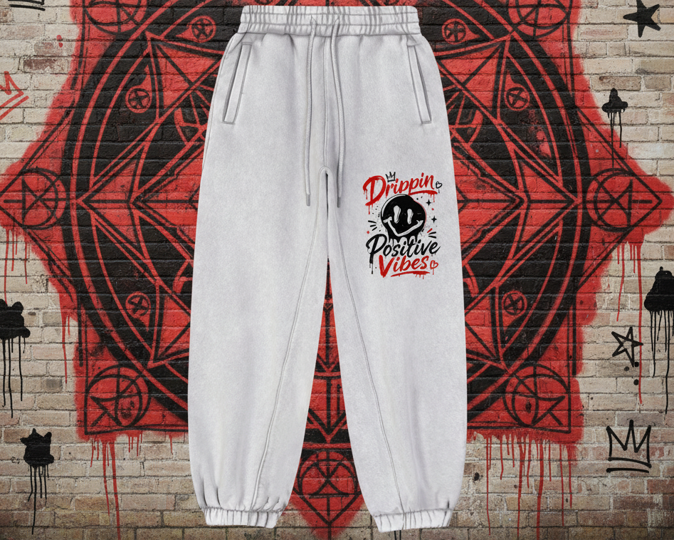 Drippin' Positive Vibes Fleece Jogger Sweatpants