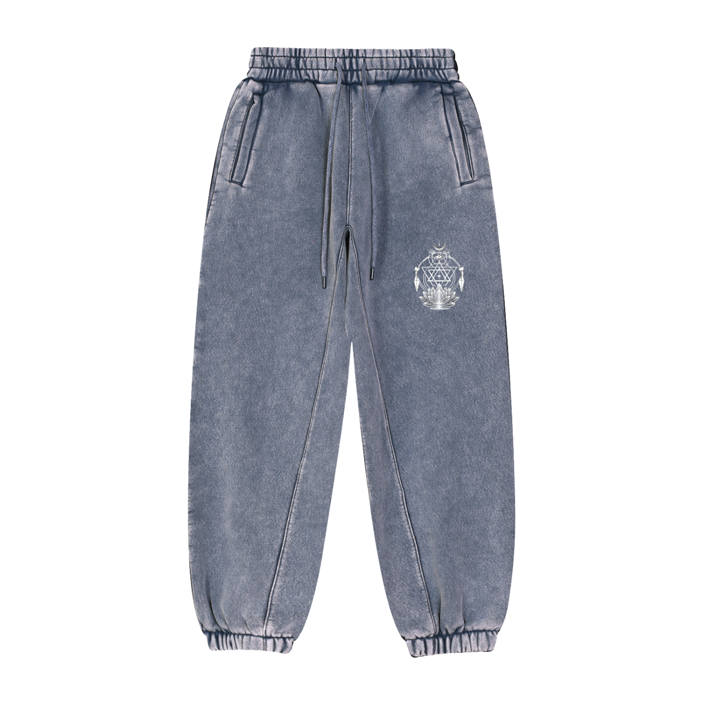 AWA Lotus Design Fleece Jogger Sweatpants