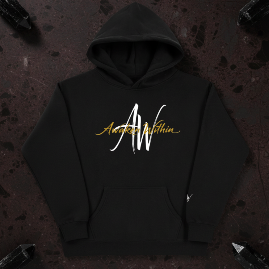 Dark flat-lay black hoodie