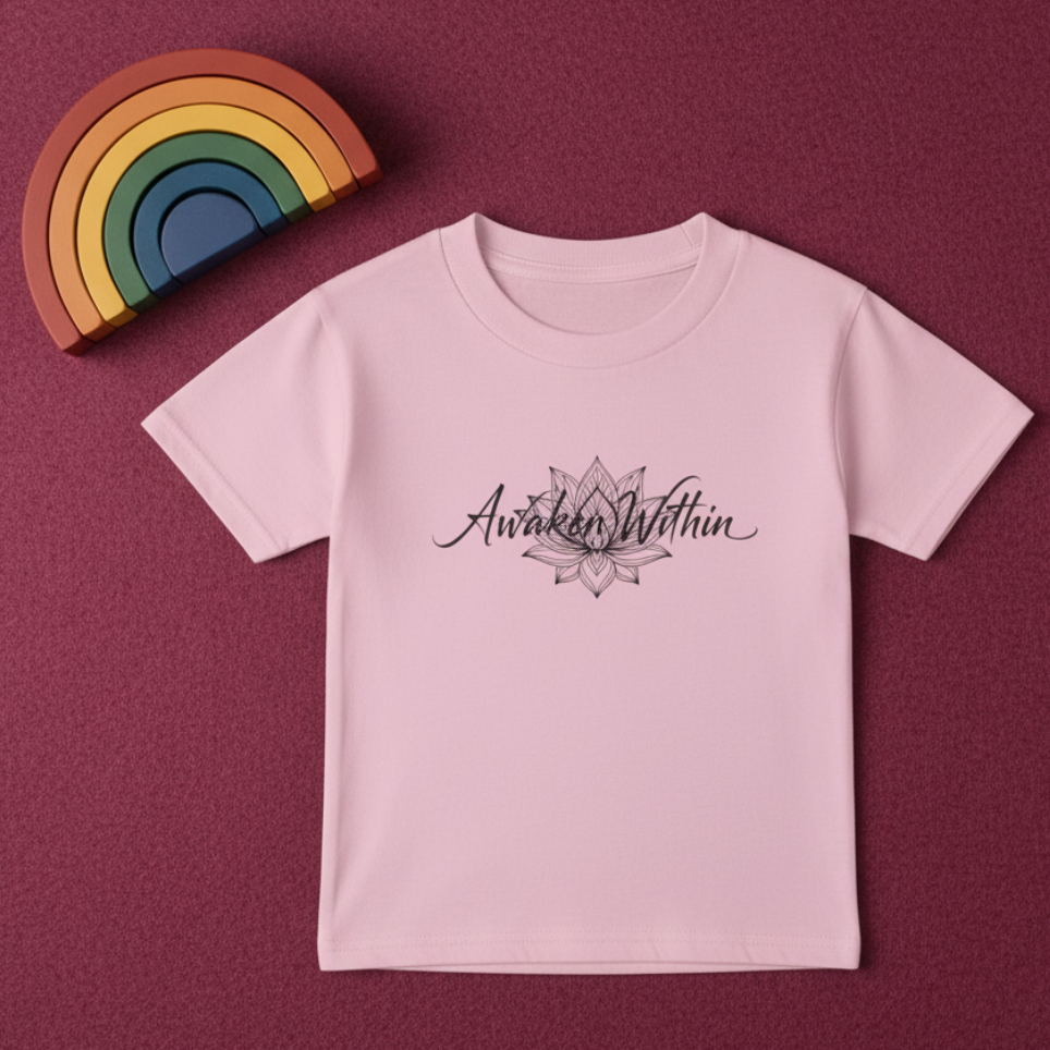 Dark flat-lay toddler girl tee