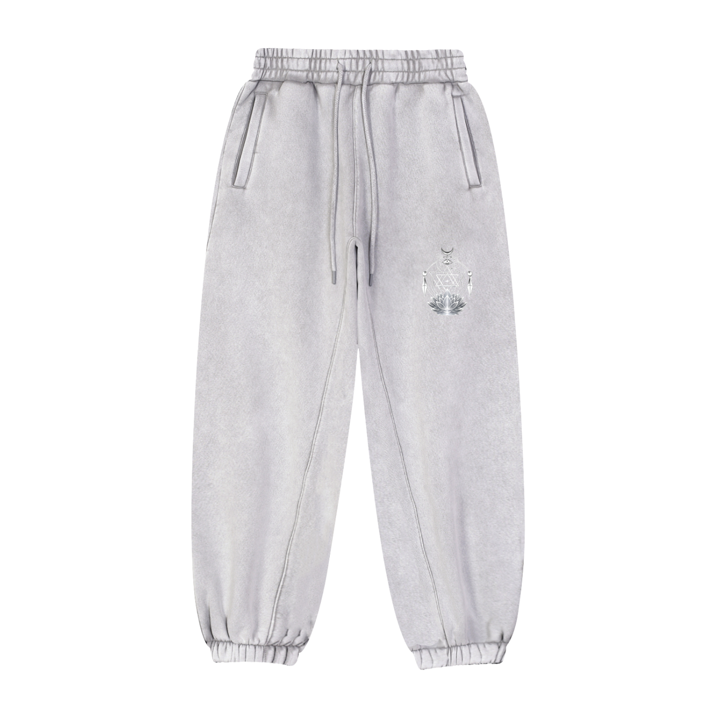 AWA Lotus Design Fleece Jogger Sweatpants