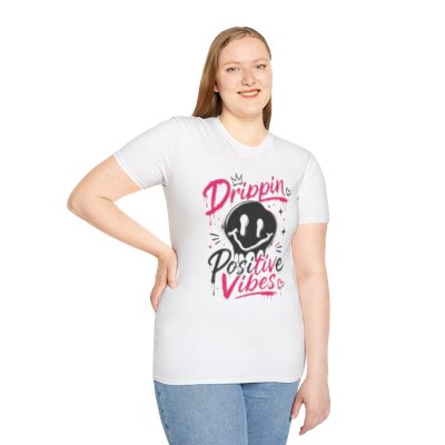 Drippin' Smiley Face Positive Vibes-T-Shirt