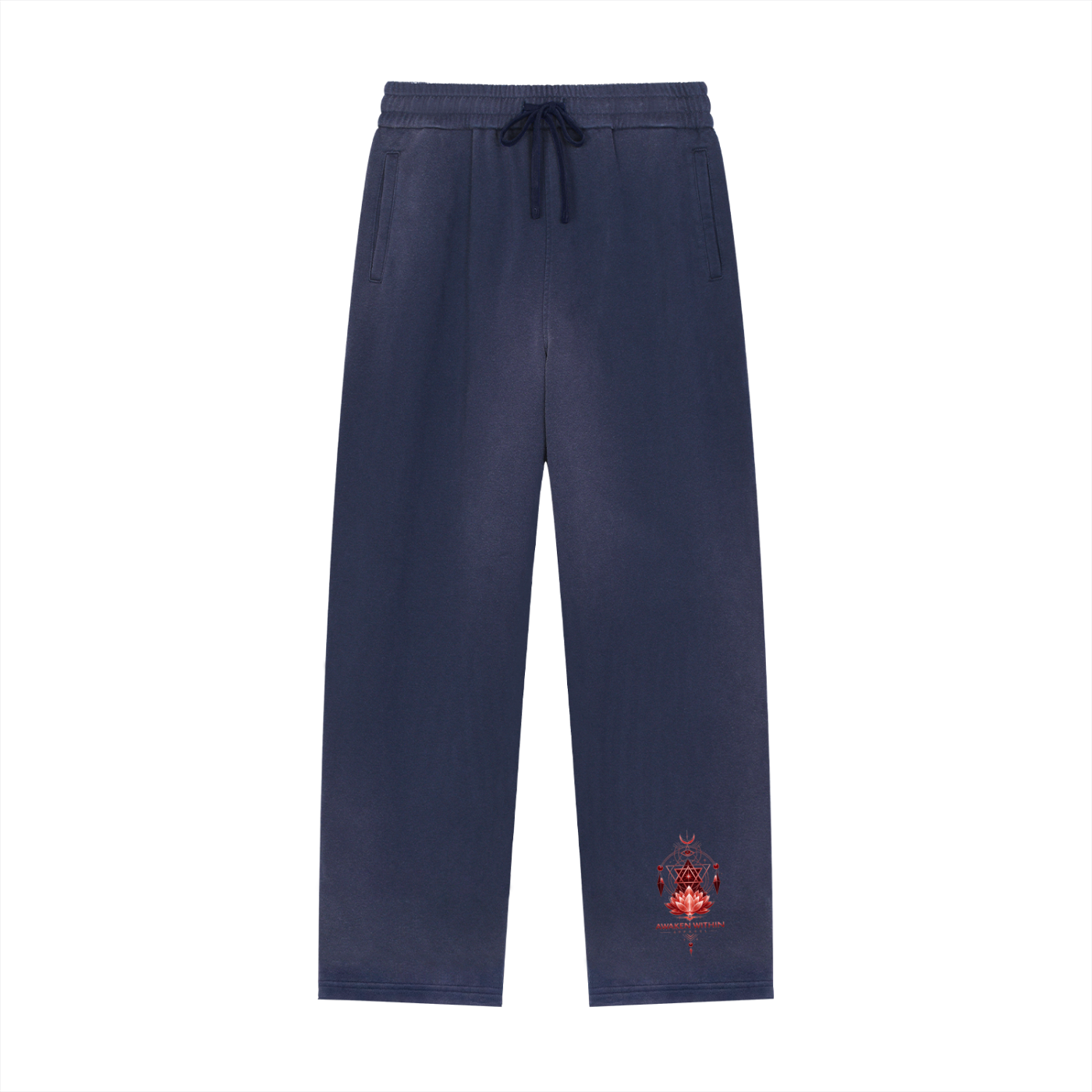 Sun Fade Raw Edge Straight-Leg Sweatpants- Awaken Within Apparel