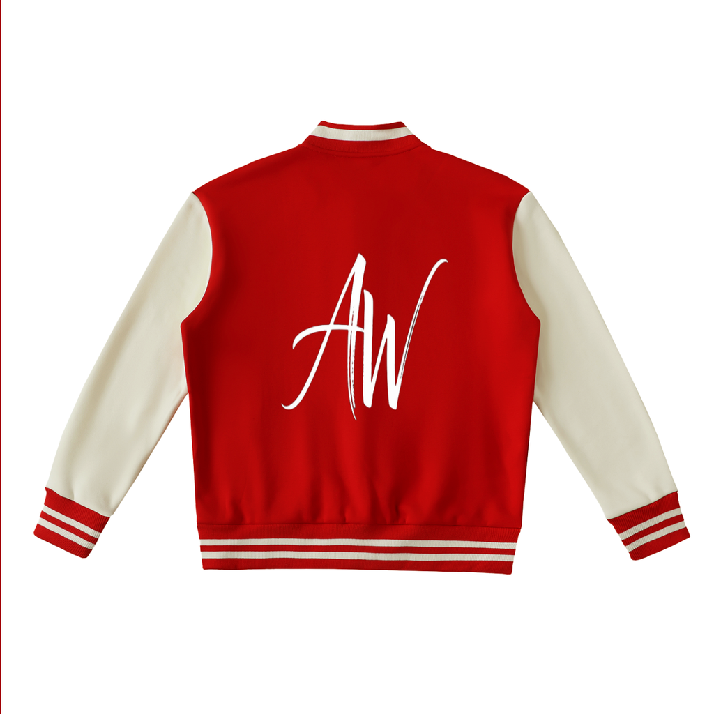 AW Two-Tone Fleece Varsity Jacket — Unisex Streetwear