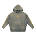 Vintage Washed Frayed Fleece Hoodie- Lotus Flower Awaken Within Apparel