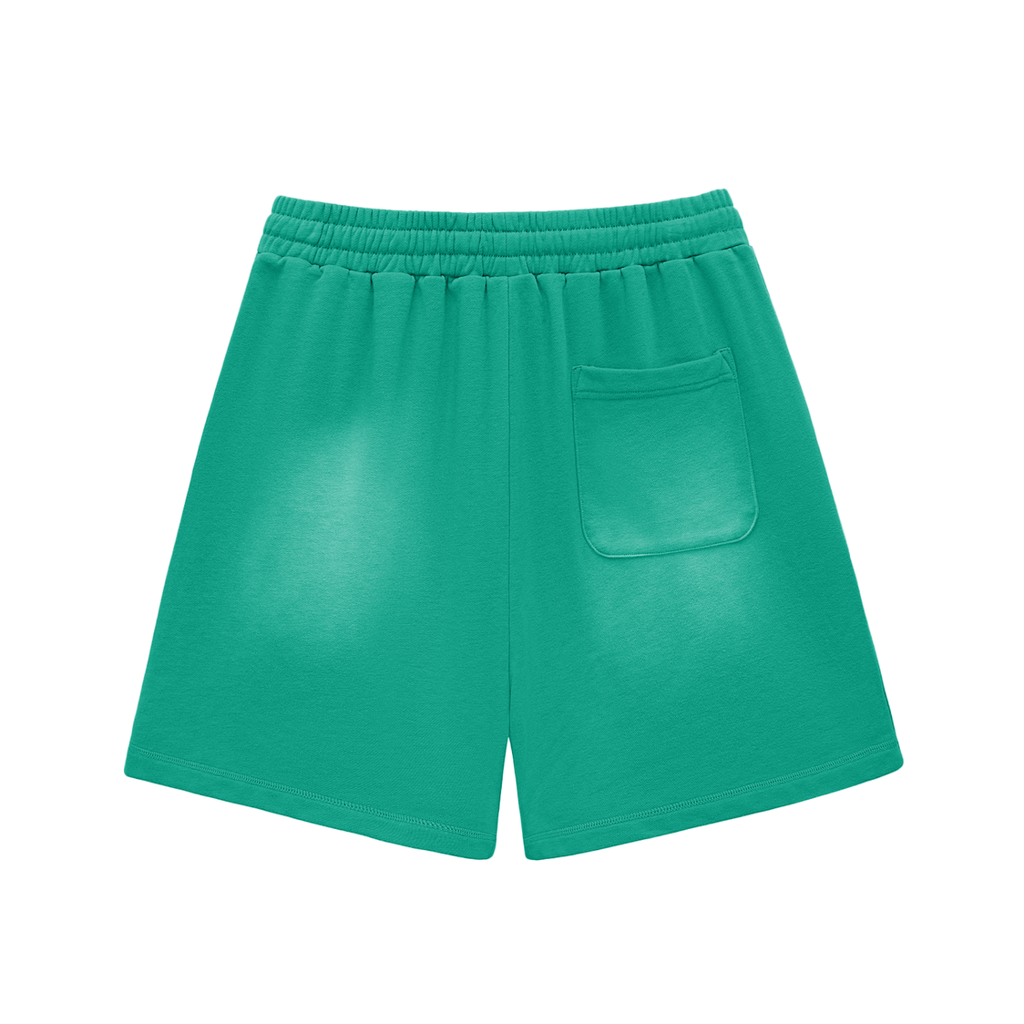 Awaken Within Apparel Lotus Flower- Sun Fade Raw Edge Cotton Shorts