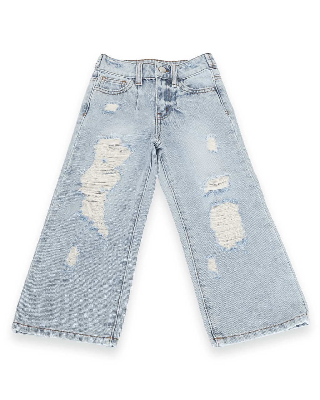 Fly Girl Distressed Denim - Light Wash