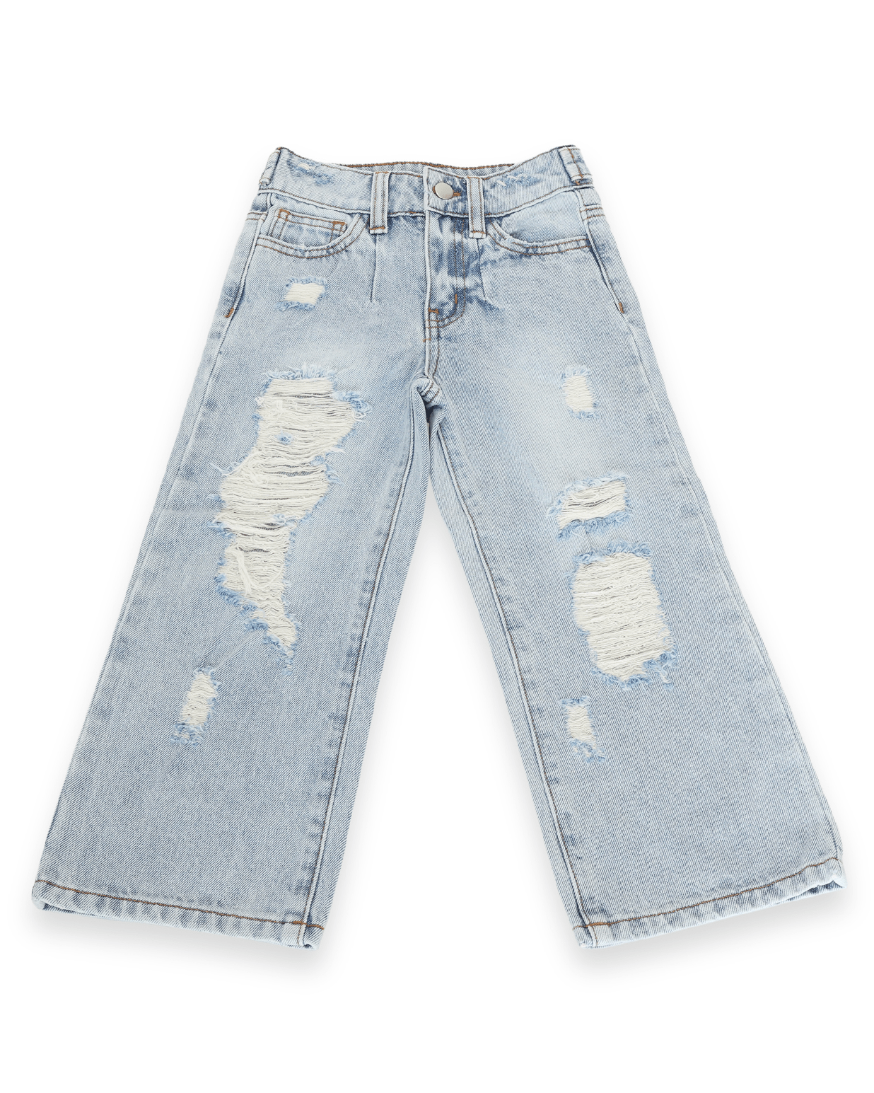 Fly Girl Distressed Denim - Light Wash