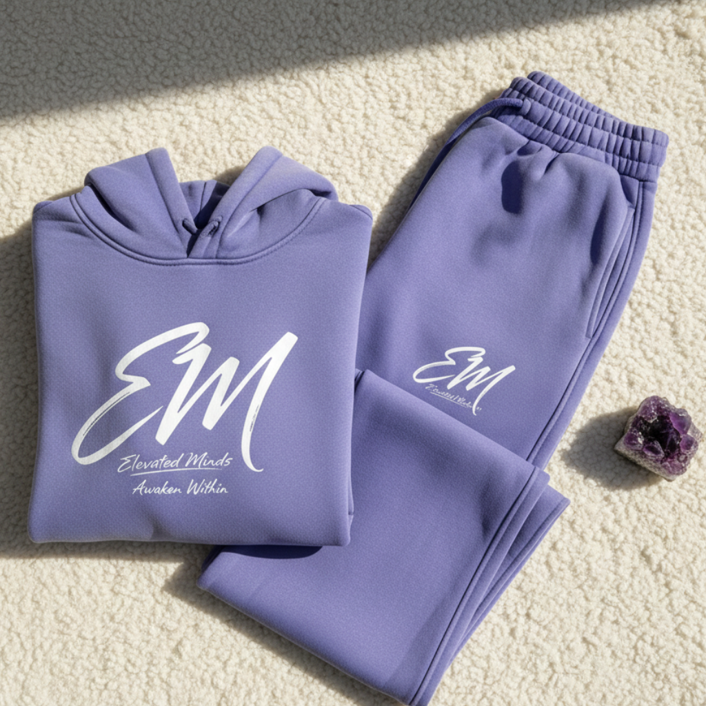 Folded lavender EM tracksuit