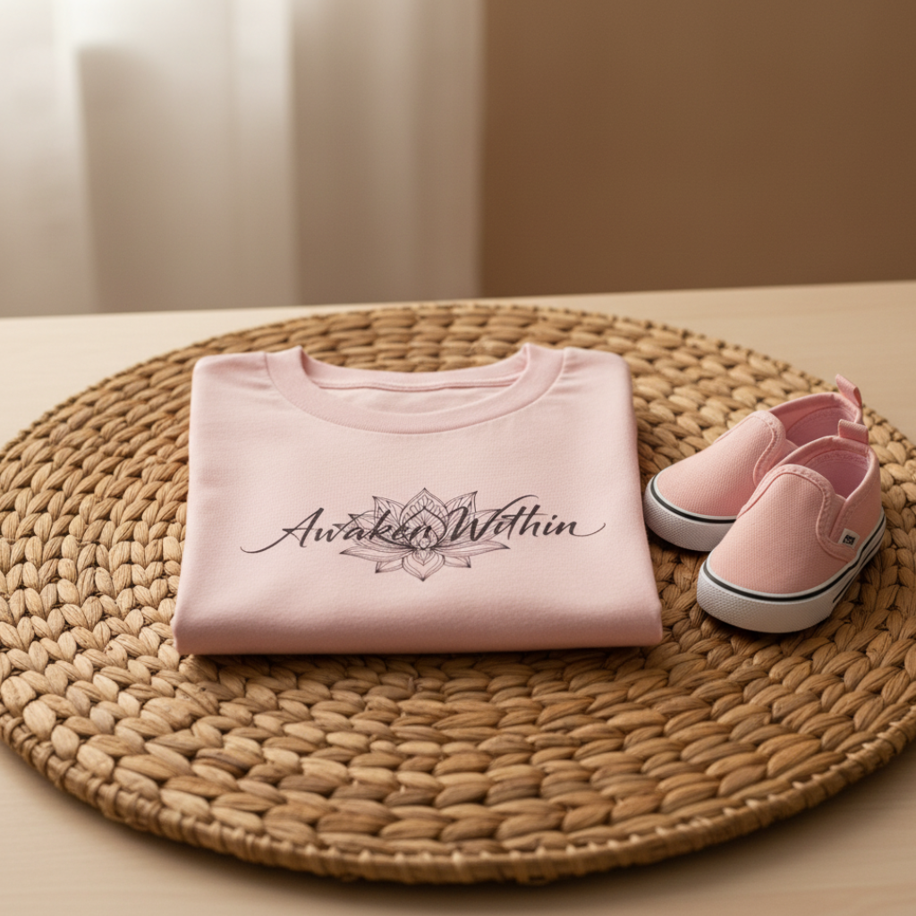 Folded toddler girl tee