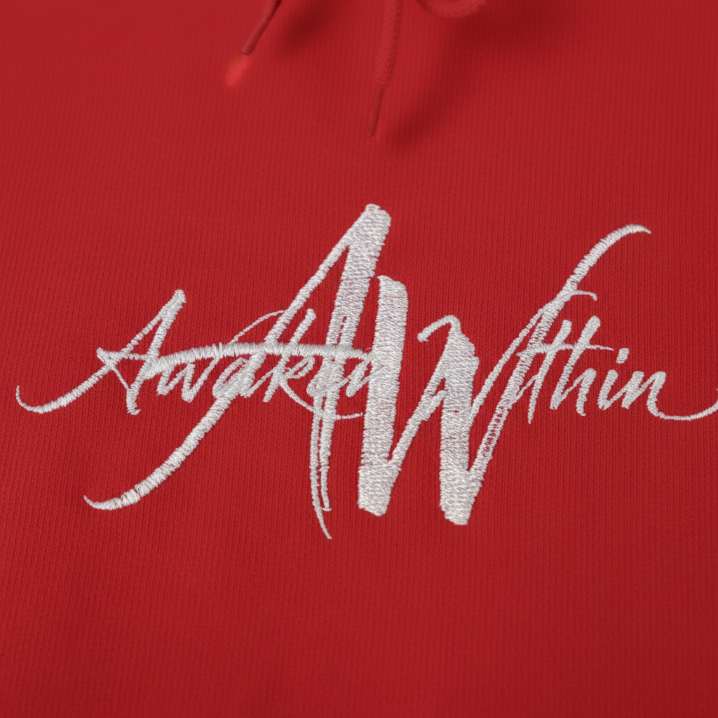 Fresh red embroidery macro
