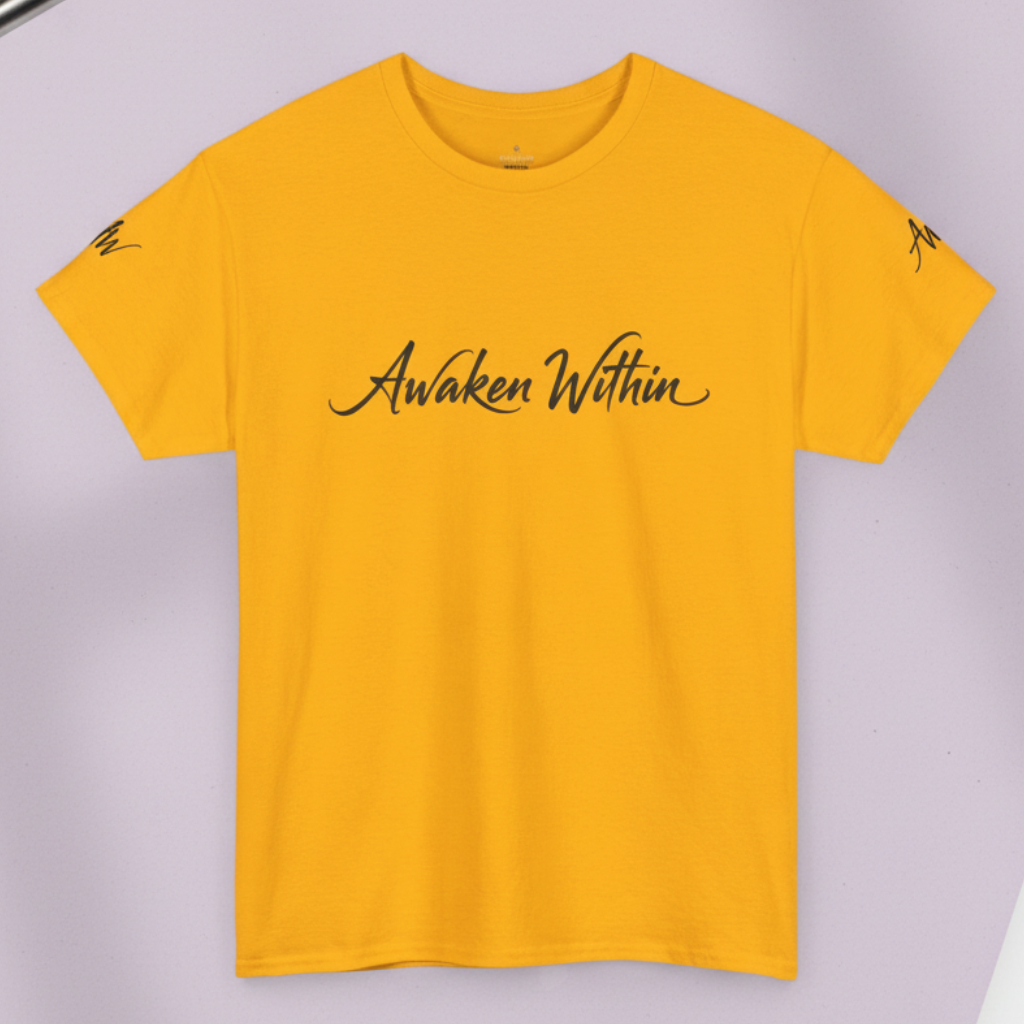 Golden-yellow tee light flat-lay
