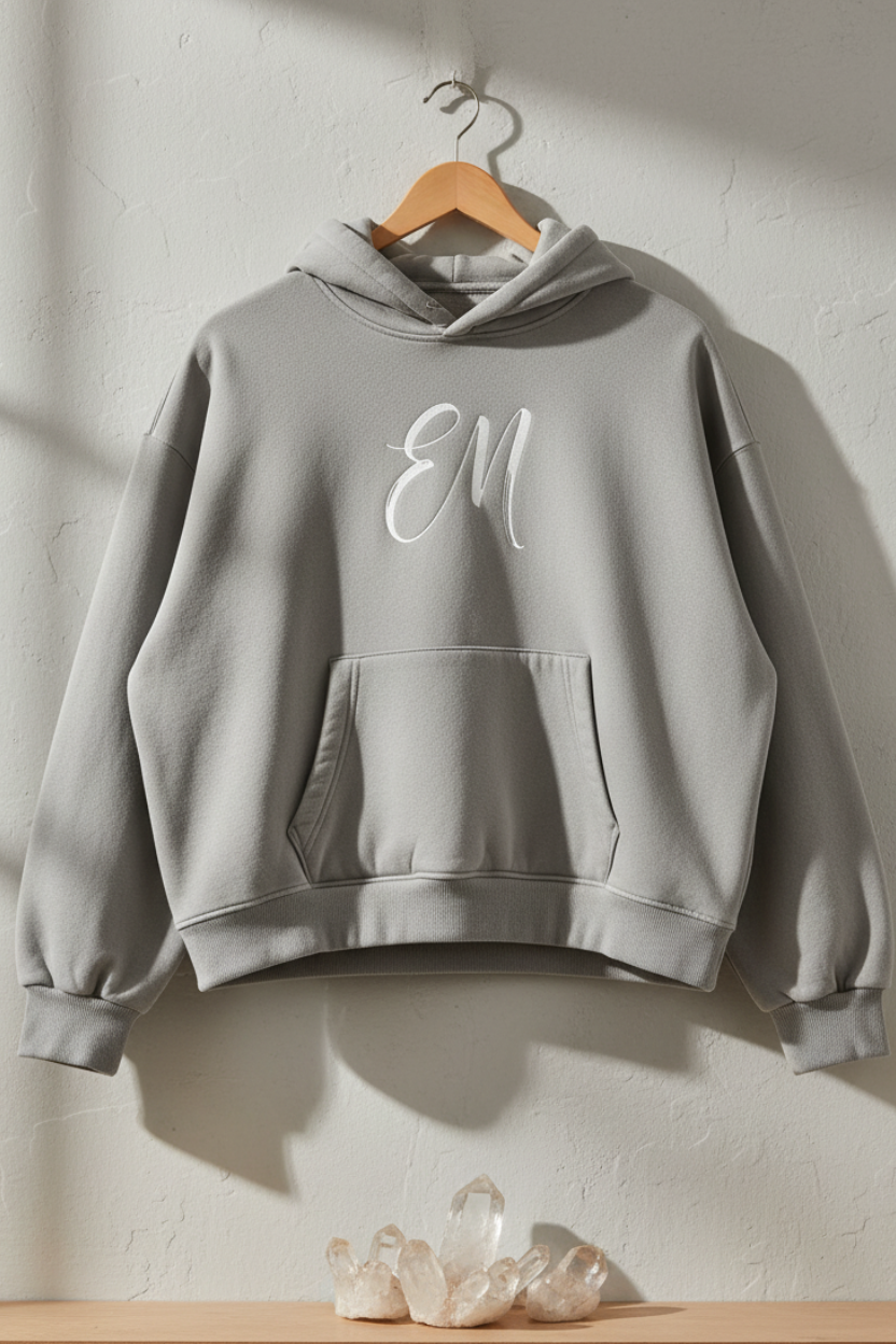 Hanging hoodie with crystals